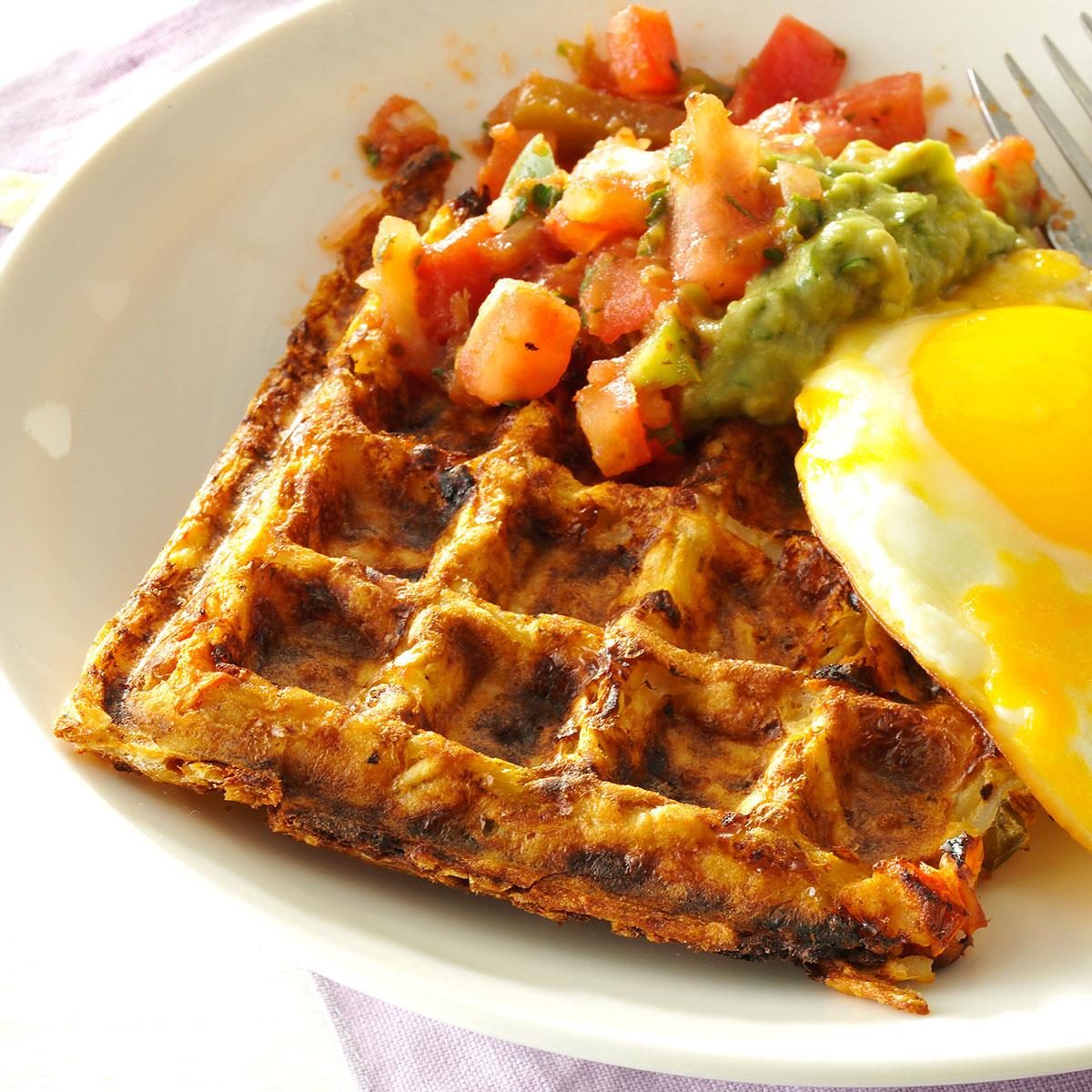 Wednesday: Hash Brown Waffles with Fried Eggs