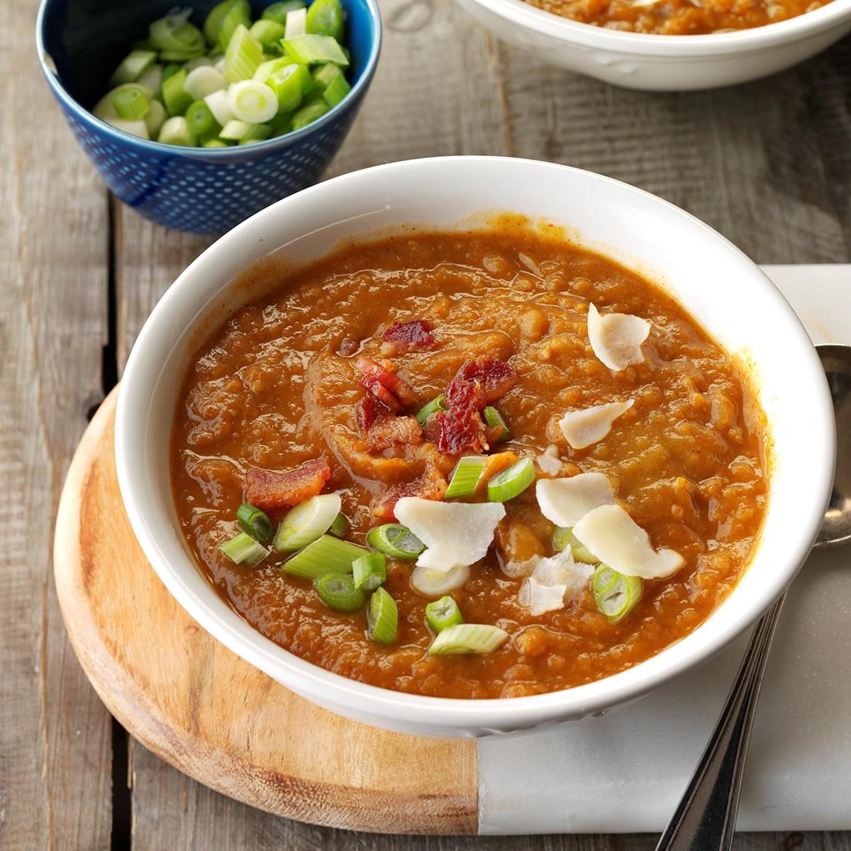 Spicy Sweet Potato & Chickpea Soup