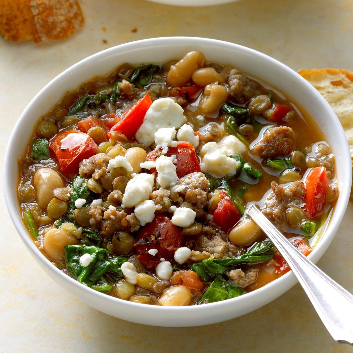 Wednesday: Spinach and Sausage Lentil Soup