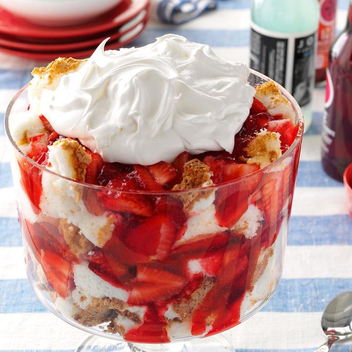 Strawberry Angel Trifle Recipe How To Make It Taste Of Home