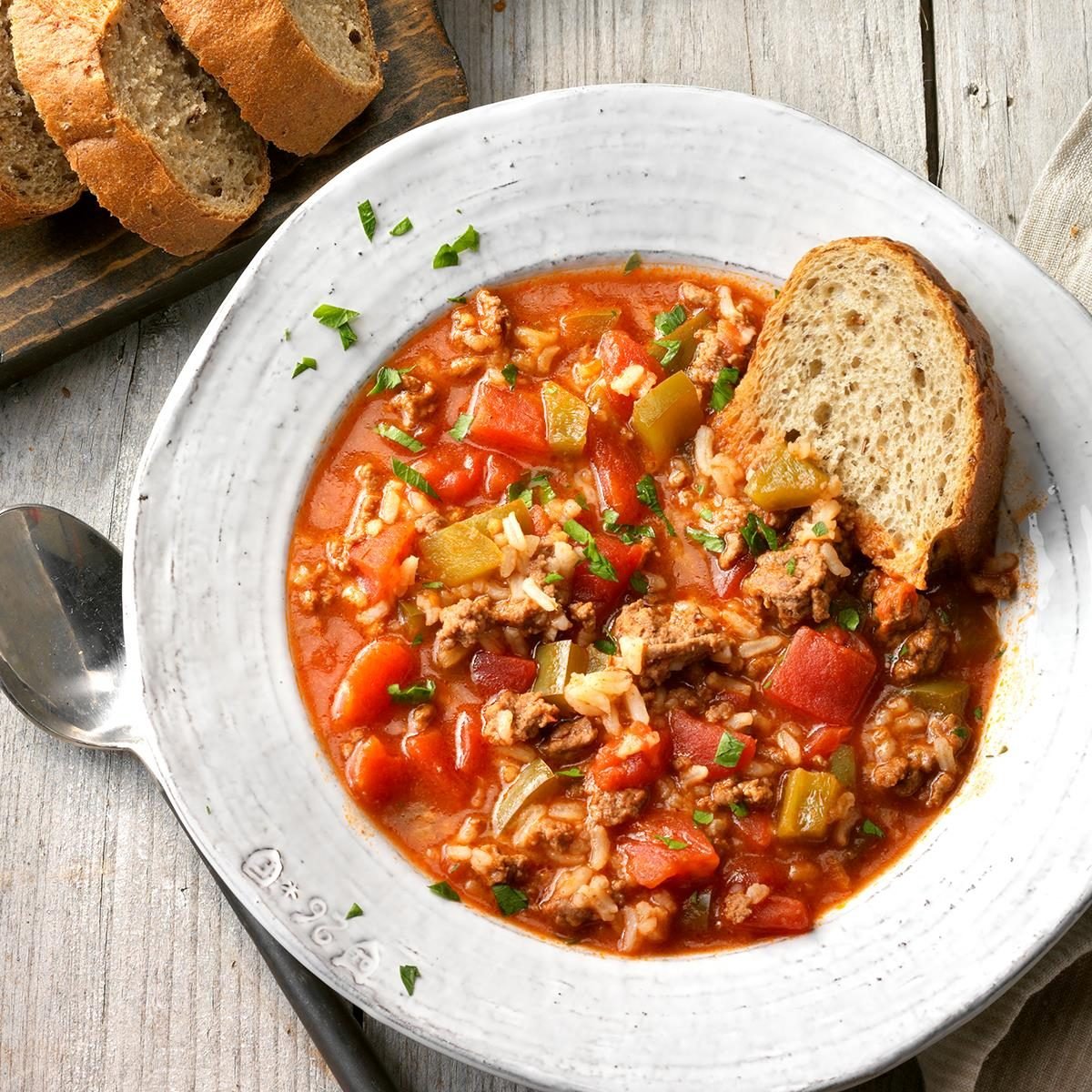365 Days of Baking & More - Stuffed Pepper Soup.