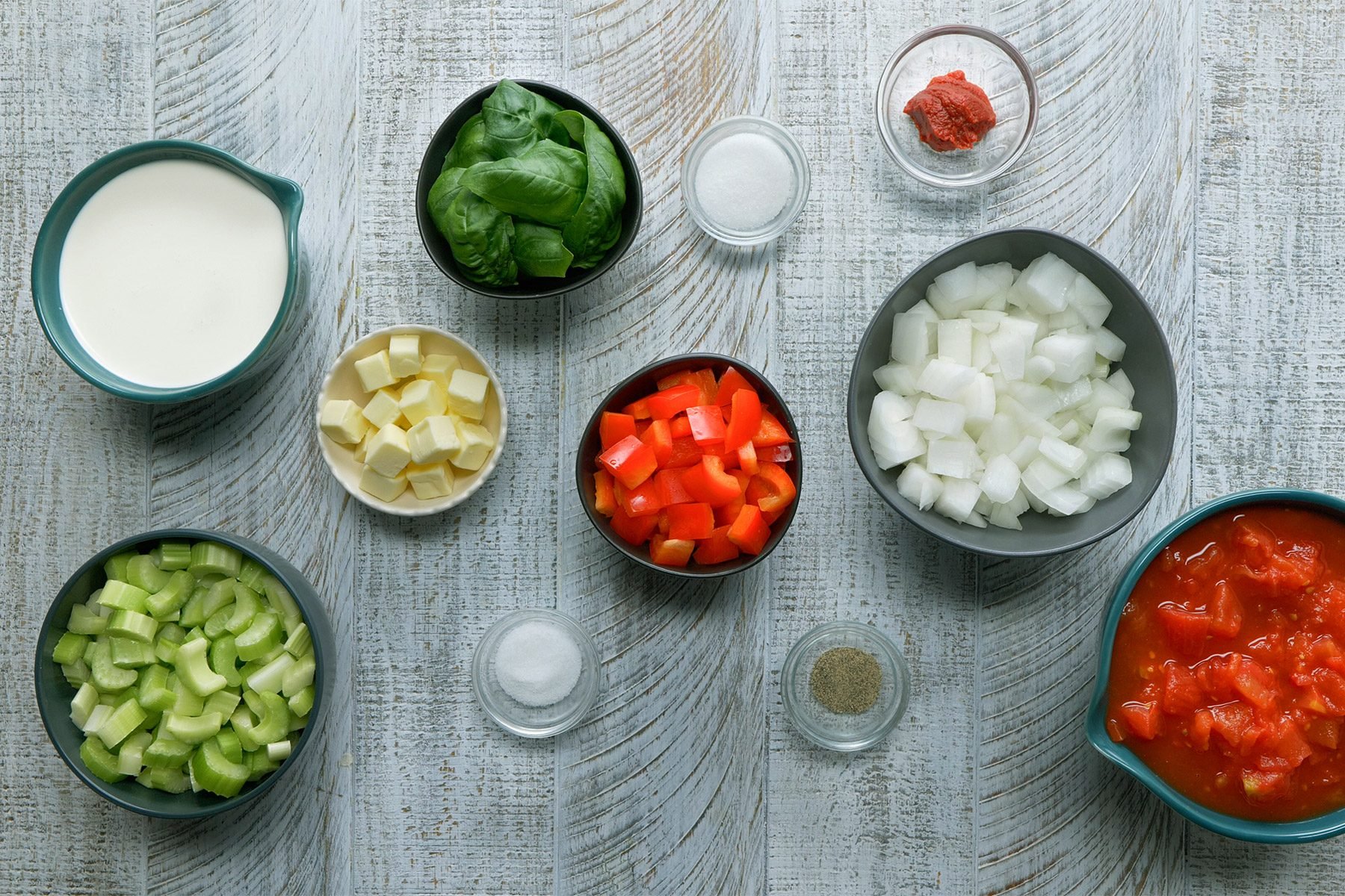 overhead shot of ingredients