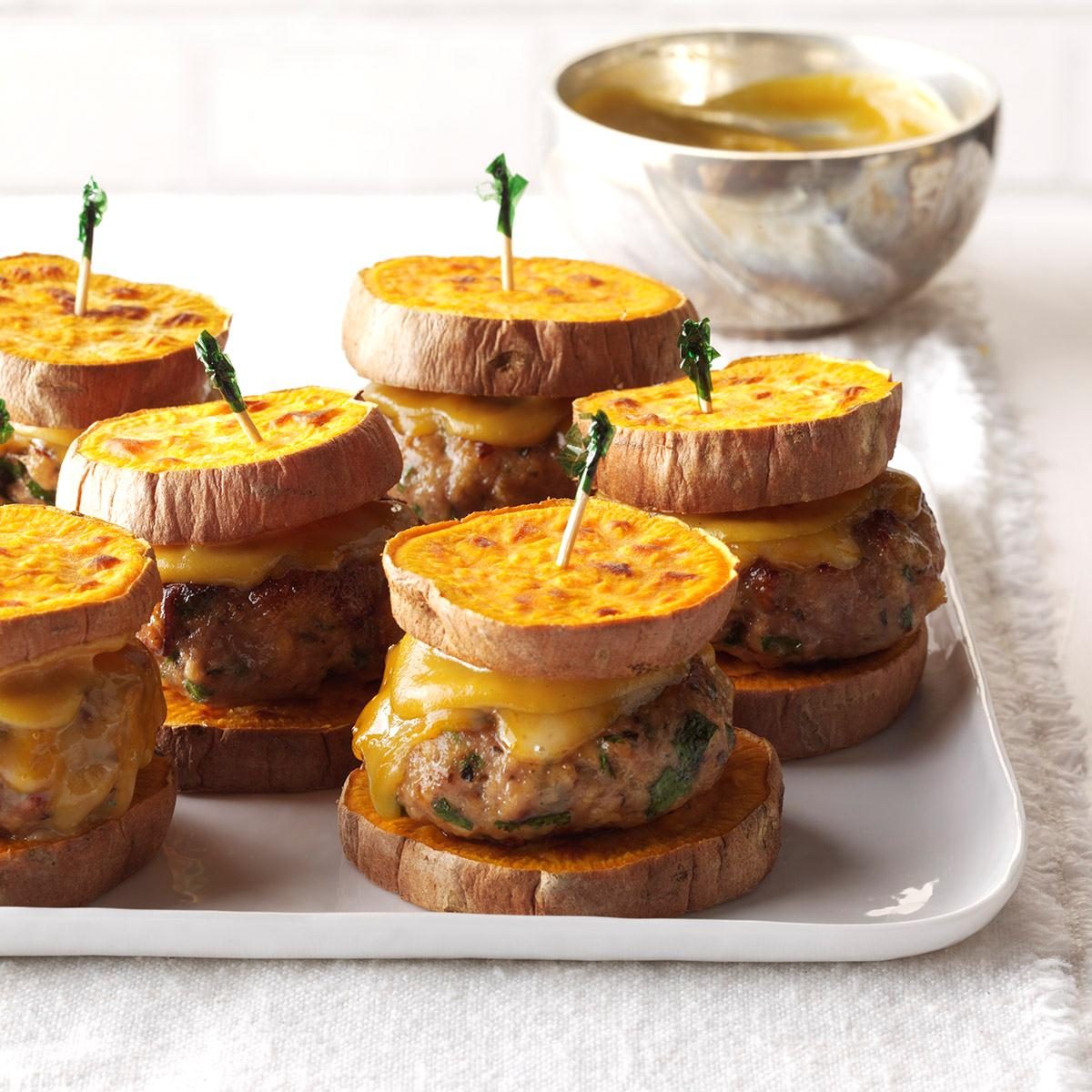 Turkey Sliders with Sweet Potato "Buns"