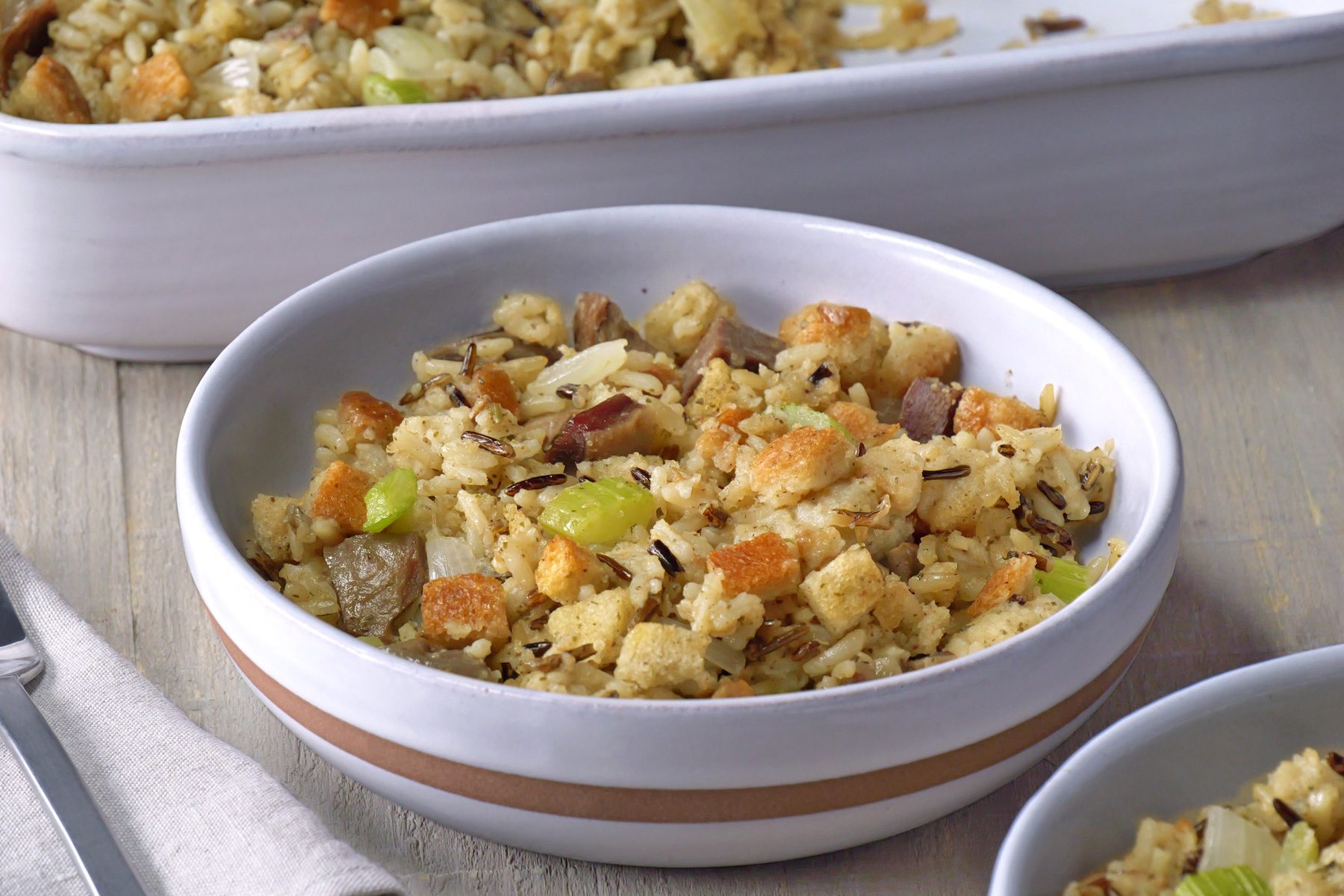 Wild Rice served in bowls