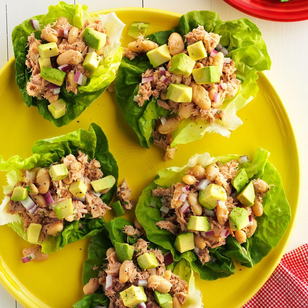 Tuna, Bean & Corn Lettuce Wraps