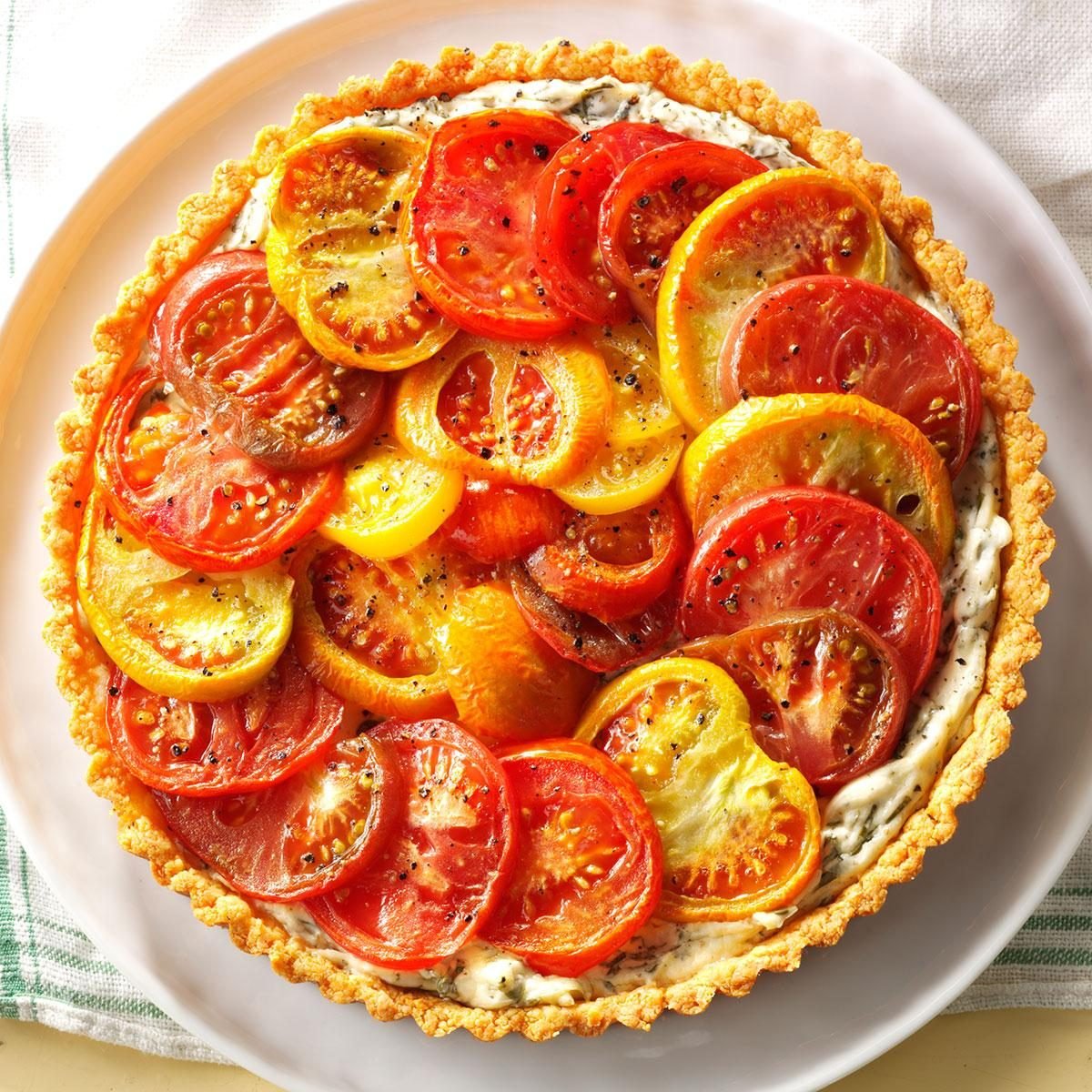 Heirloom Tomato Pie Recipe How To Make It Taste Of Home   Exps186967 SD153321C01 28 6b 