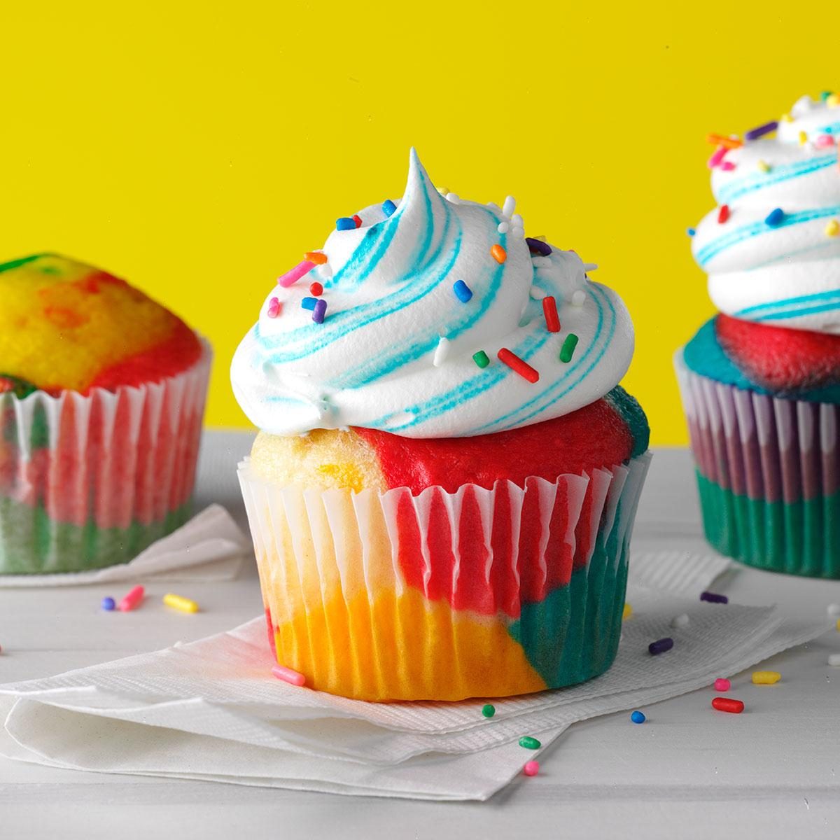 rainbow cupcake designs