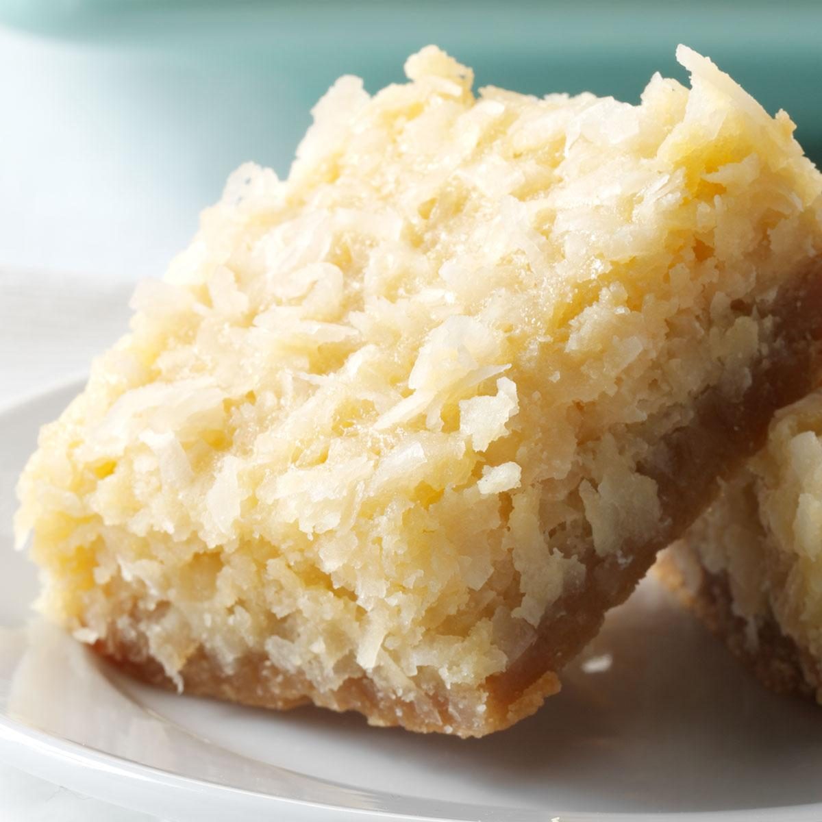 Buttery Coconut Bars Recipe How To Make It