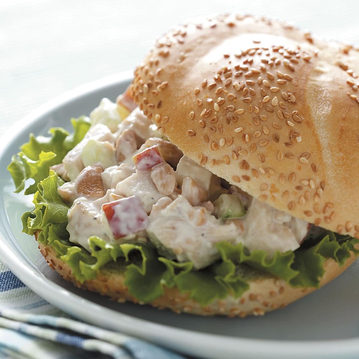 Cashew Chicken Salad Sandwiches Recipe | Taste of Home