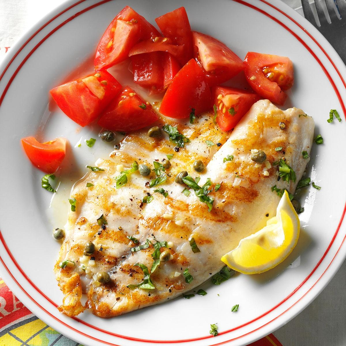 grillezett Tilapia Piccata