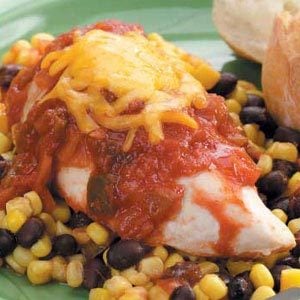 Slow Cooker Salsa Chicken Black Beans and Corn