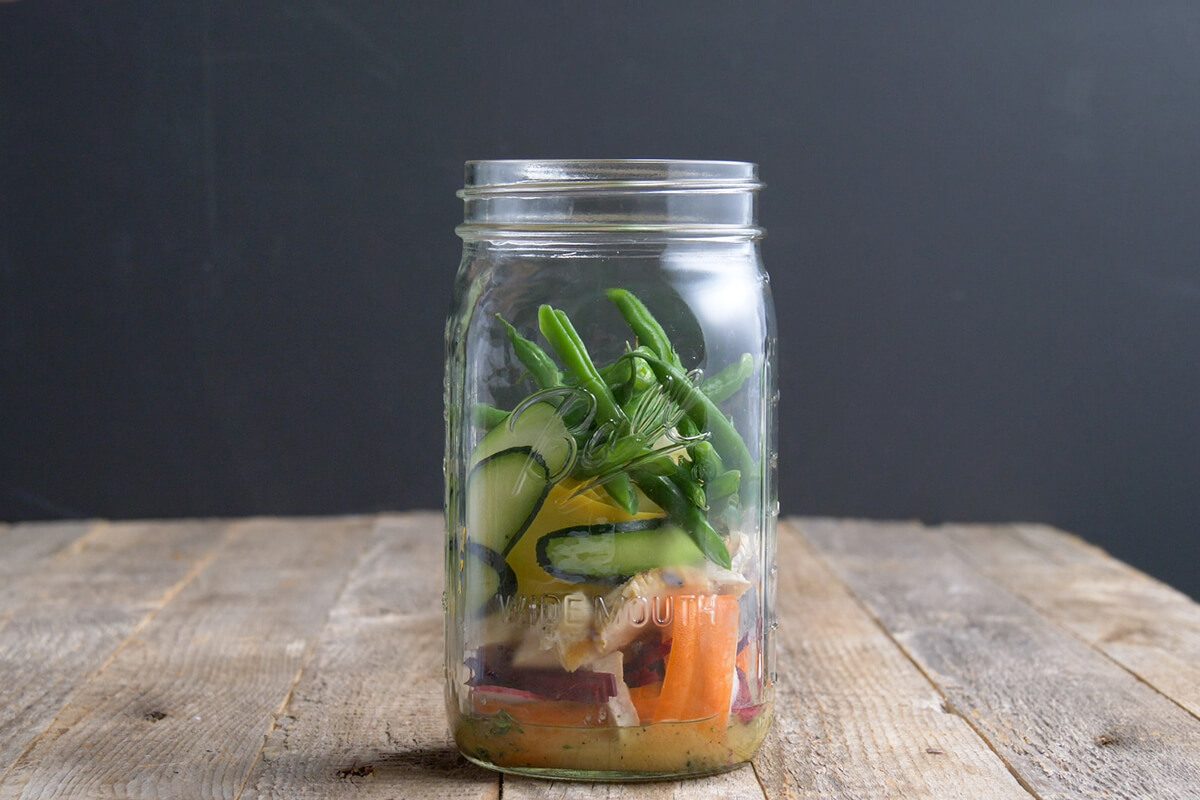 Mason Jar Cobb Salads  Healthy Lunch Ideas - Feelin Fabulous