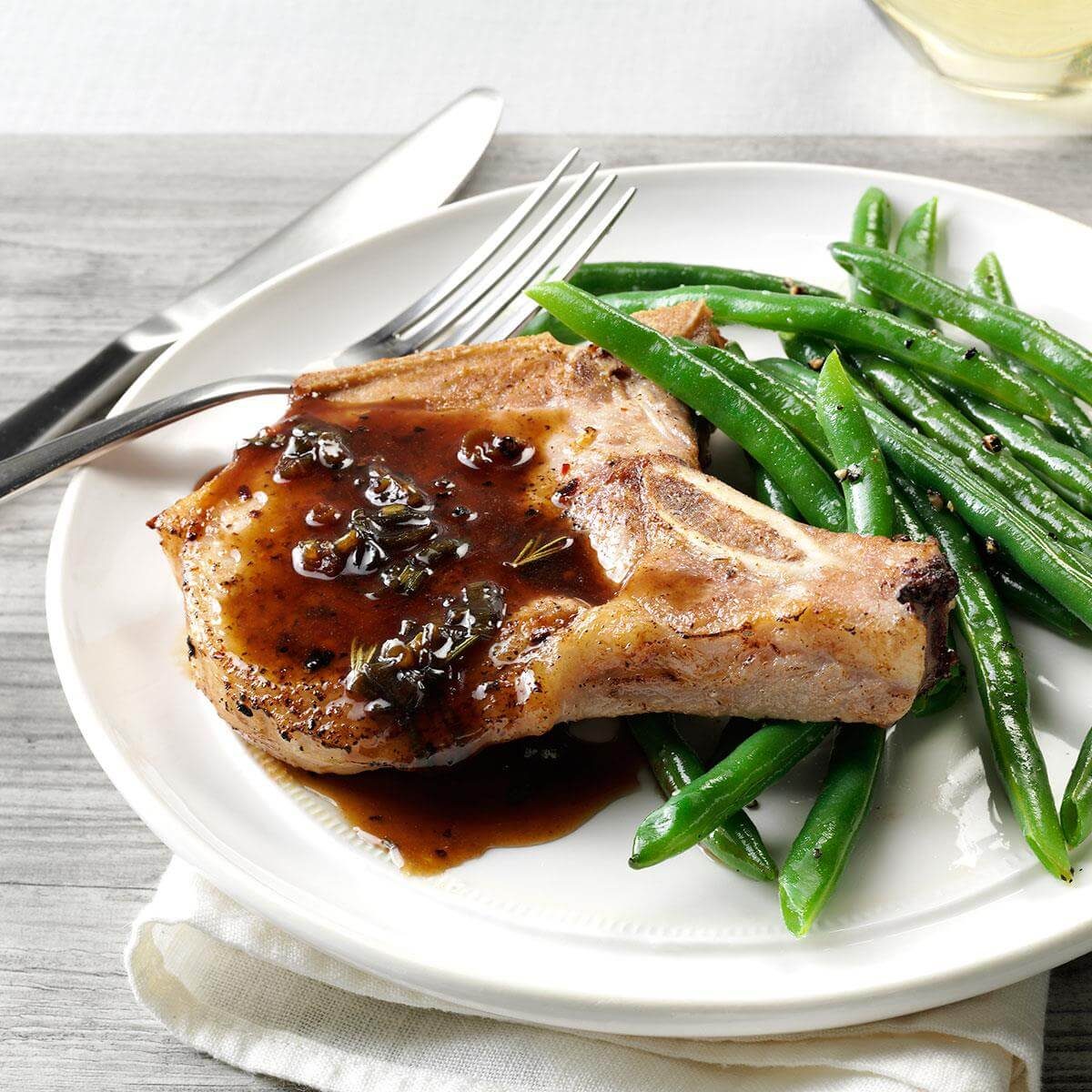 Pork Chops with Honey-Balsamic Glaze Recipe  Taste of Home