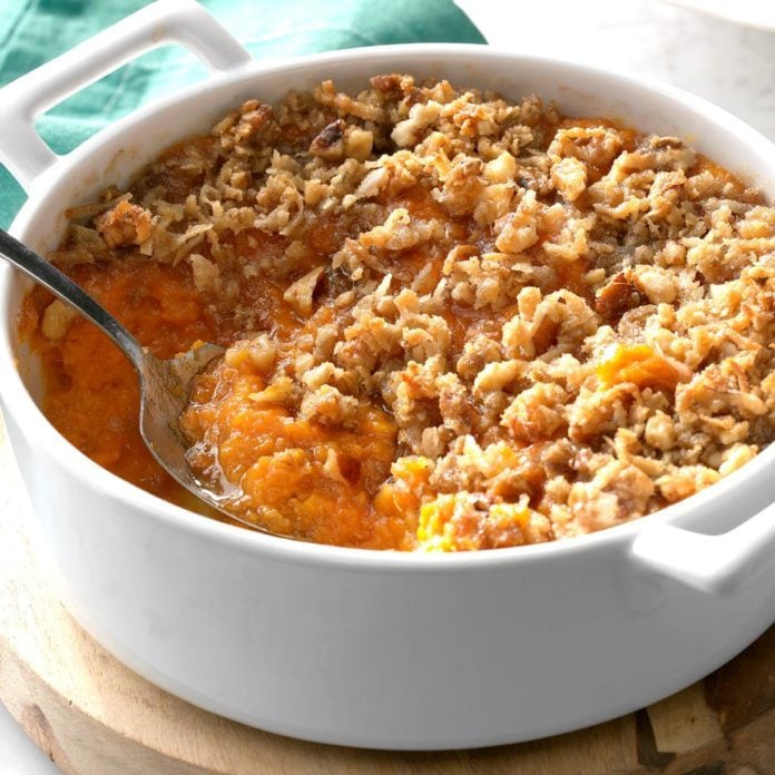 Inspired by: Boston Market’s Sweet Potato Casserole 