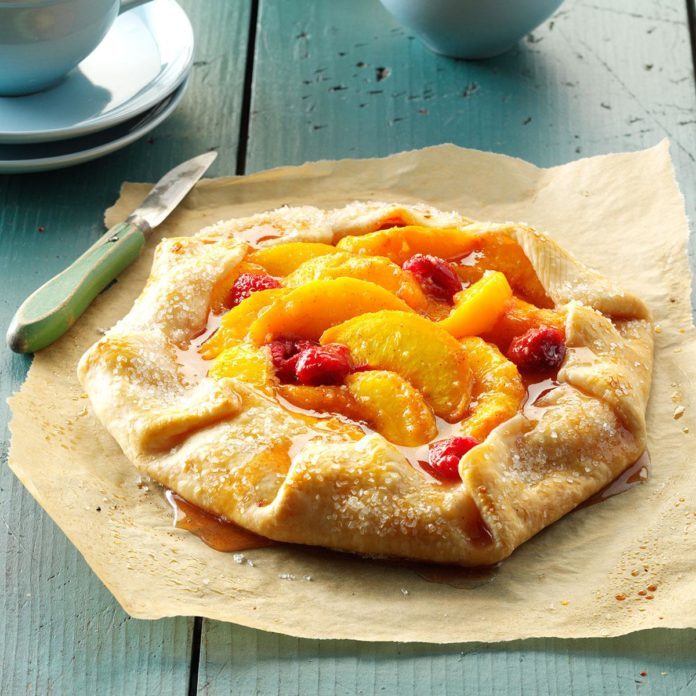 Raspberry Peach Tart