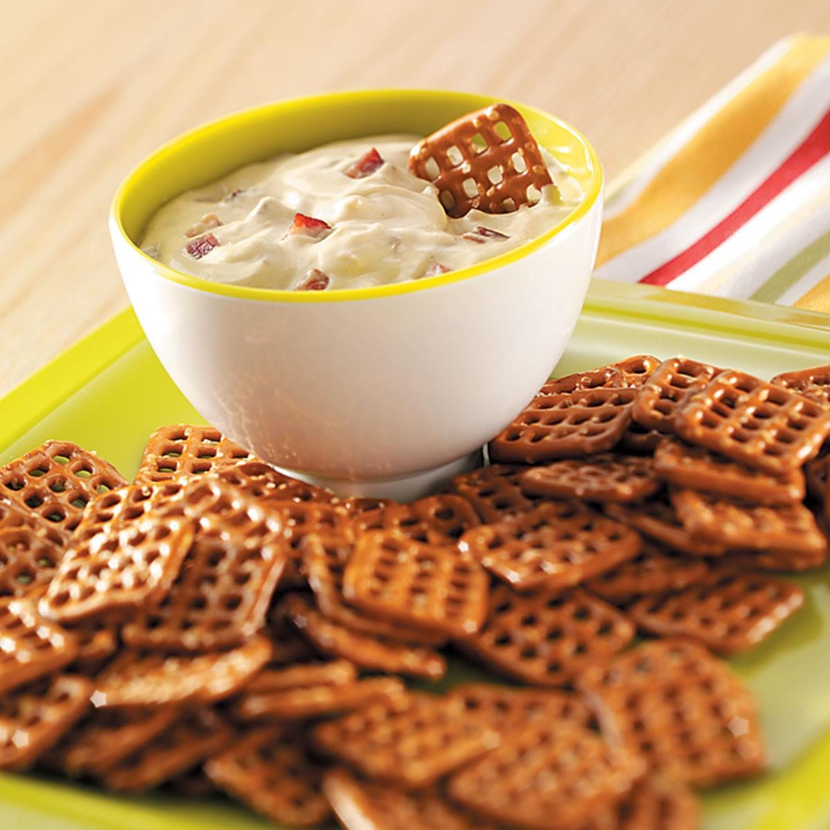 DijonBacon Dip for Pretzels Recipe Taste of Home