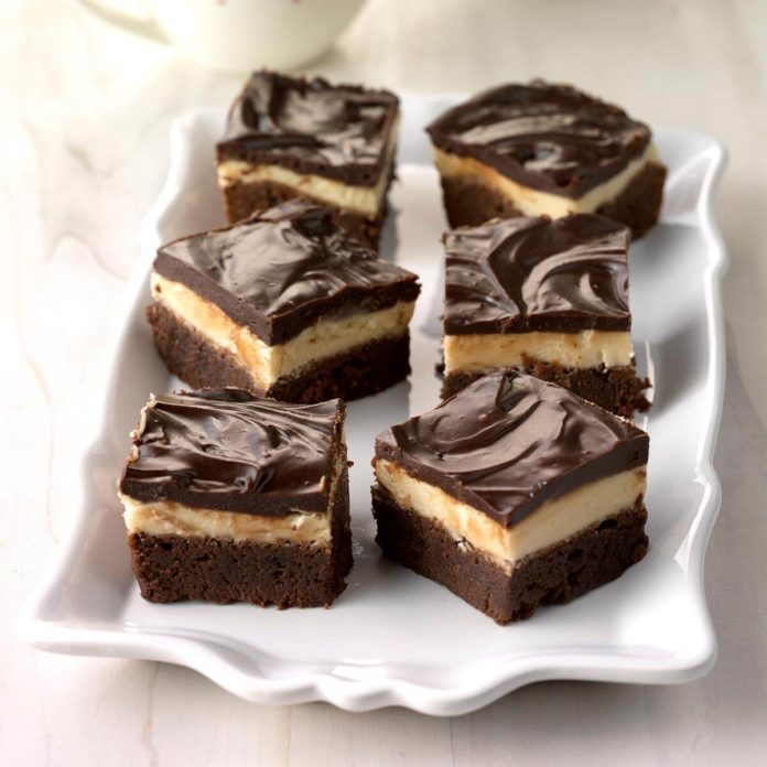 Fudgy Layered Irish Mocha Brownies