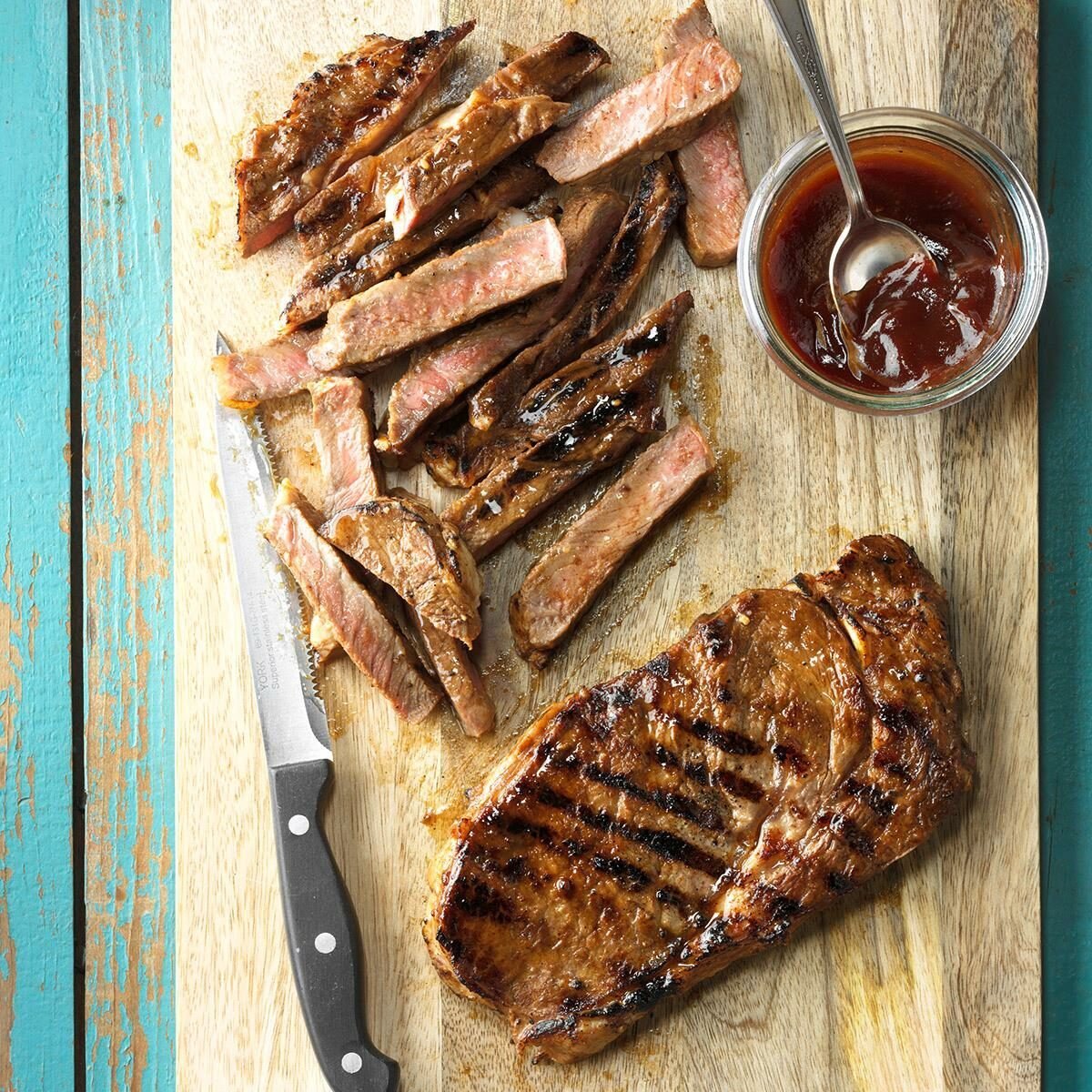 Grilled marinated ribeyes