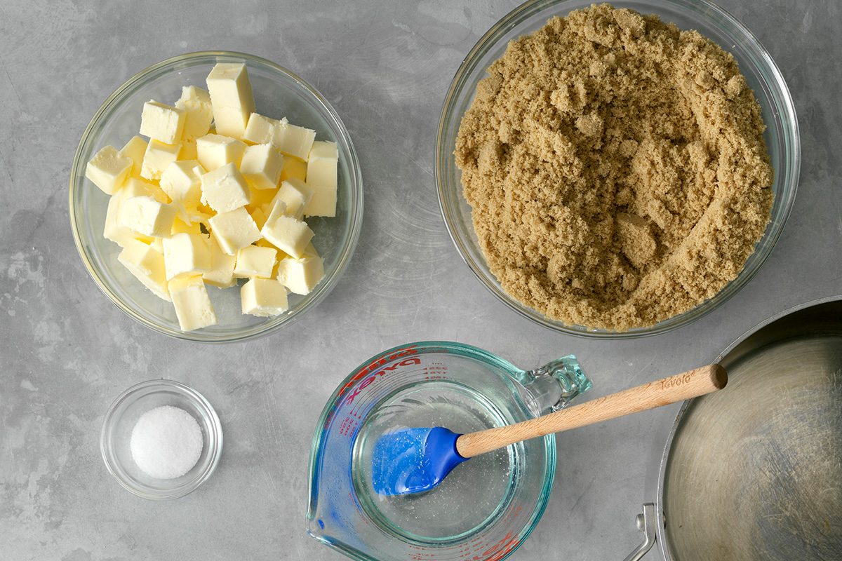 ingredients for homemade caramel corn