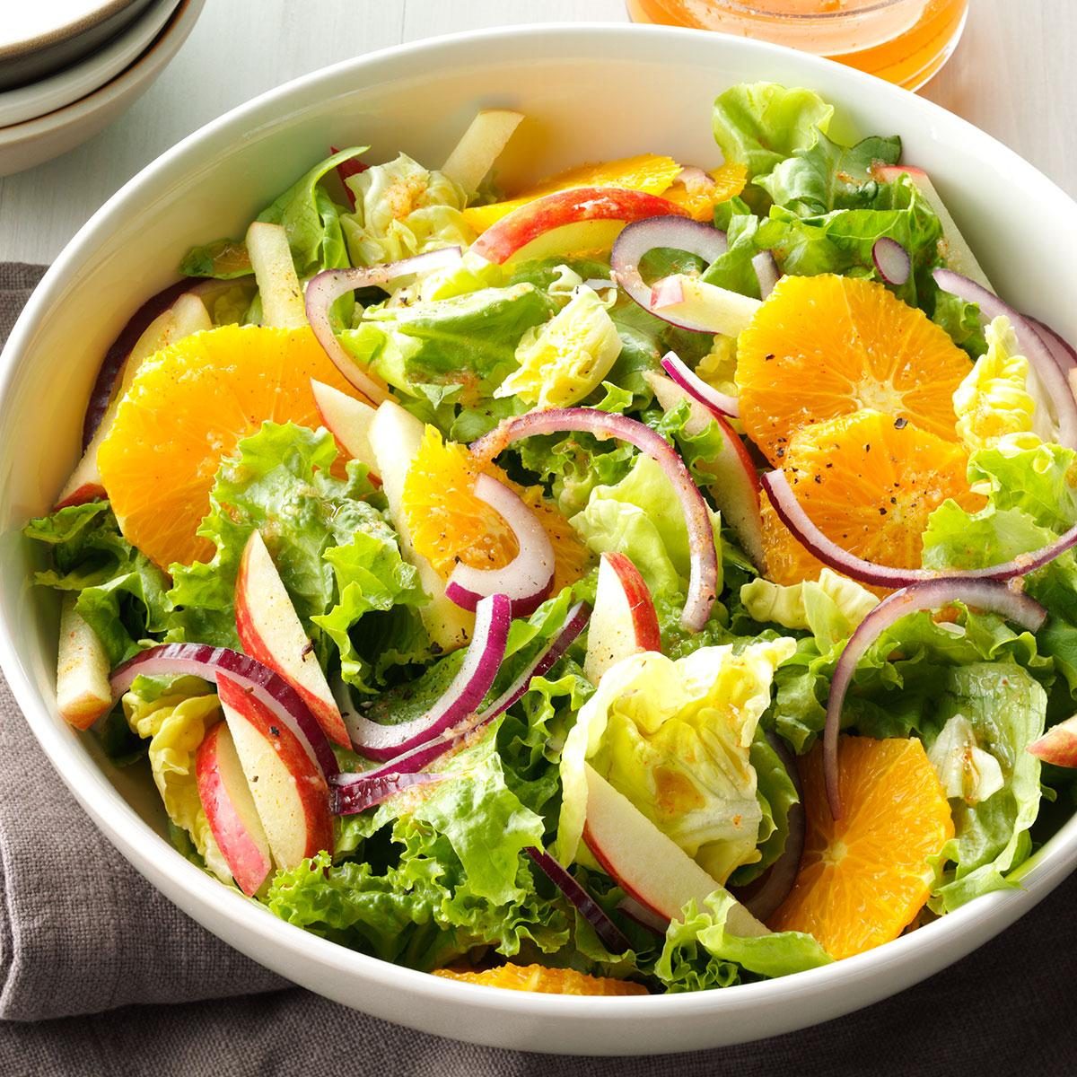 Mixed Greens with Orange-Ginger Vinaigrette Recipe | Taste ...