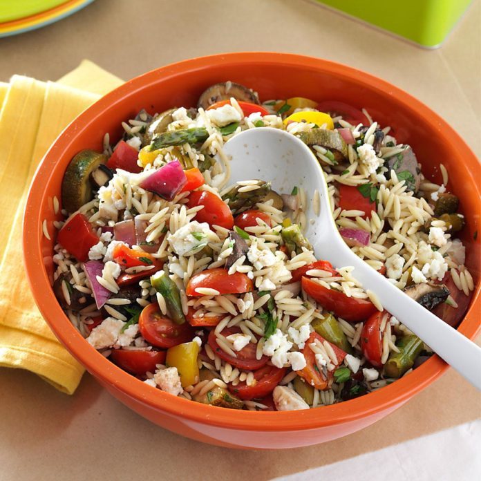 Grilled Vegetable Orzo Salad