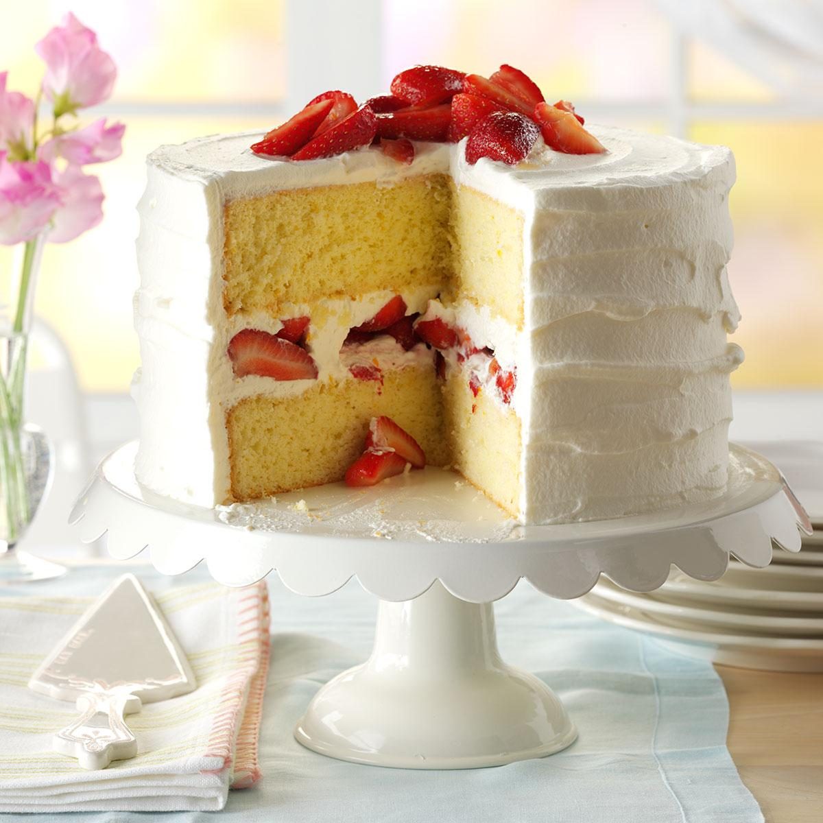 Strawberry Mascarpone Cake Recipe Taste Of Home