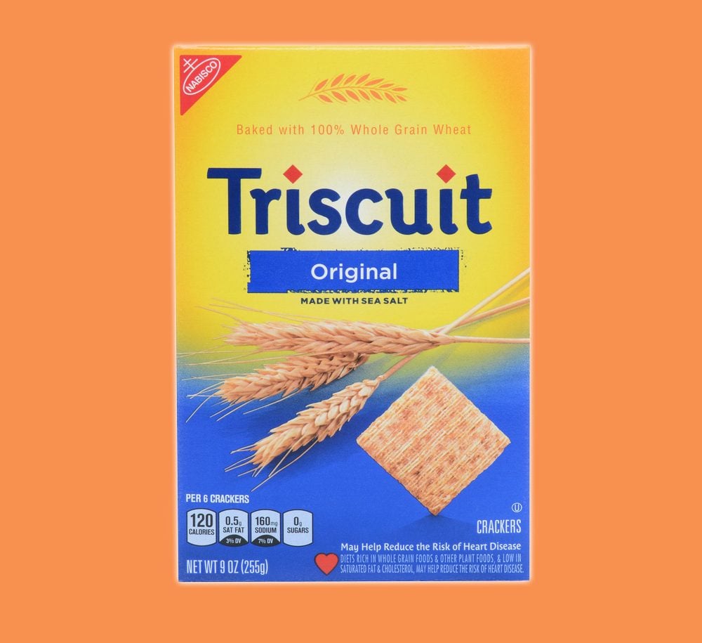 IRVINE, CA - FEBRUARY 19, 2015: Nabisco Triscuit Crackers. Originally known as the National Biscuit Company, Nabisco is an American manufacturer of cookies and snacks