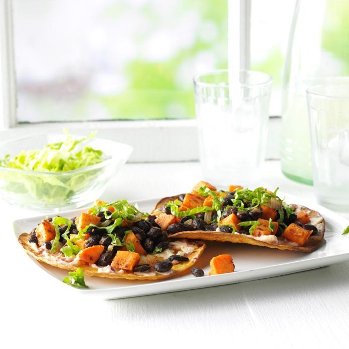 Black Bean & Sweet Potato Tostadas