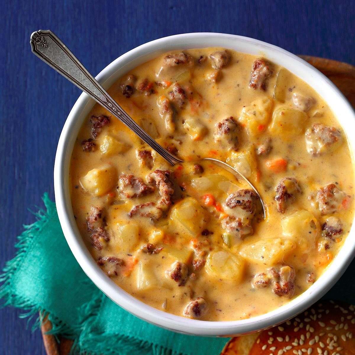 campbell's cheddar cheese soup recipes with ground beef