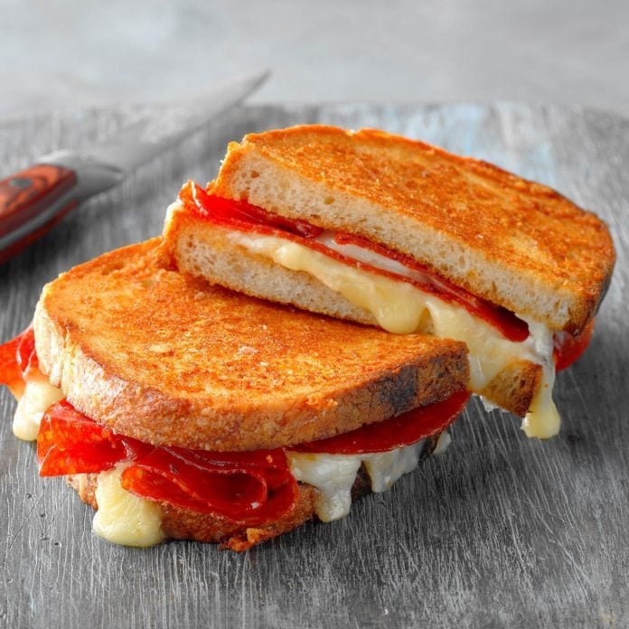 Grilled Cheese and Pepperoni Sandwich