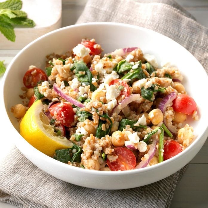 Day 3 Lunch: Mediterranean Bulgur Bowl 