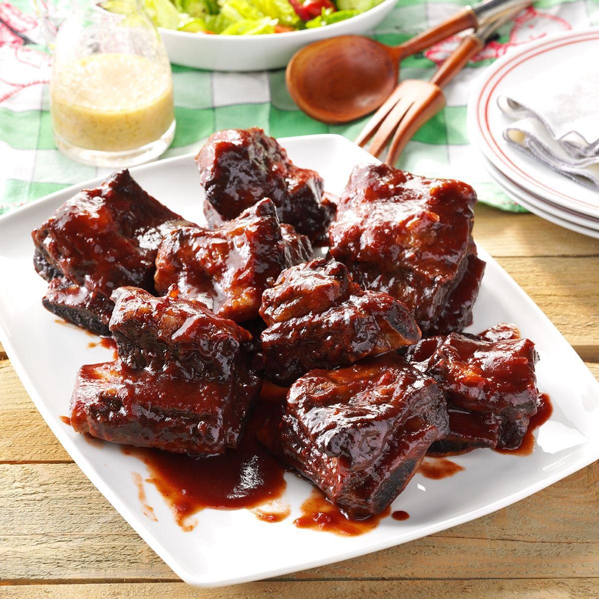 Pressure Cooker Barbecued Beef Ribs Recipe How To Make It Taste Of Home