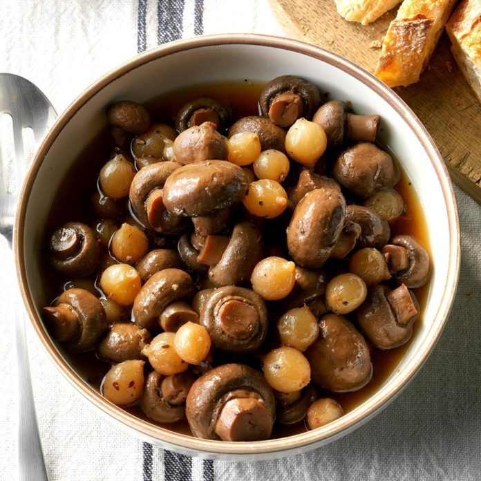 Pressure-Cooker Marinated Mushrooms