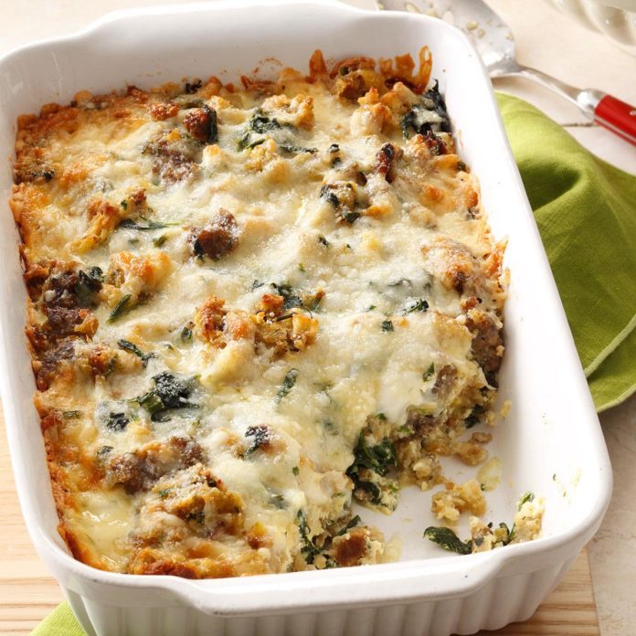 Sausage Spinach Bake