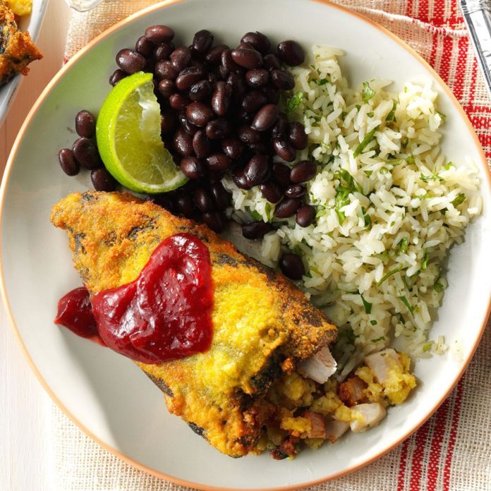 Turkey and Cornbread Stuffed Poblanos