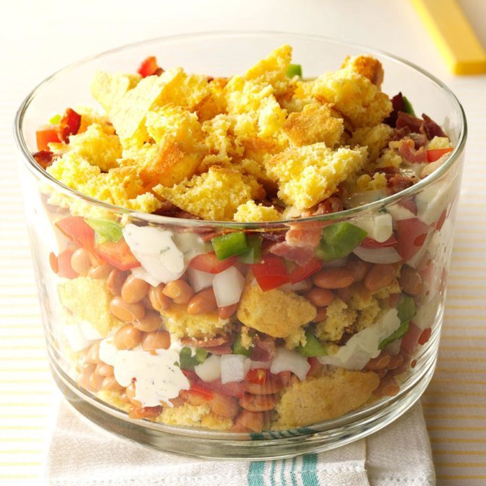 Layered Cornbread Salad