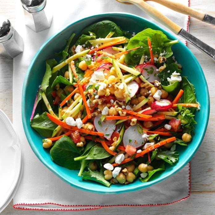 A bowl of Garden Chickpea Salad