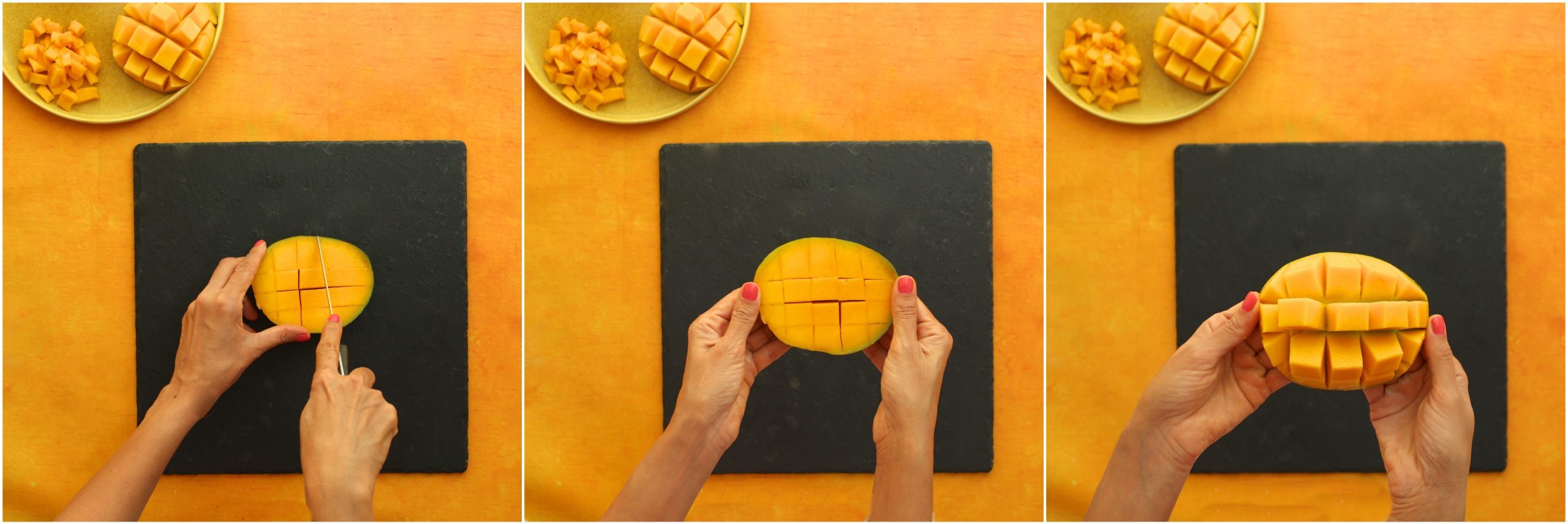 How To Cut A Mango Collage 5