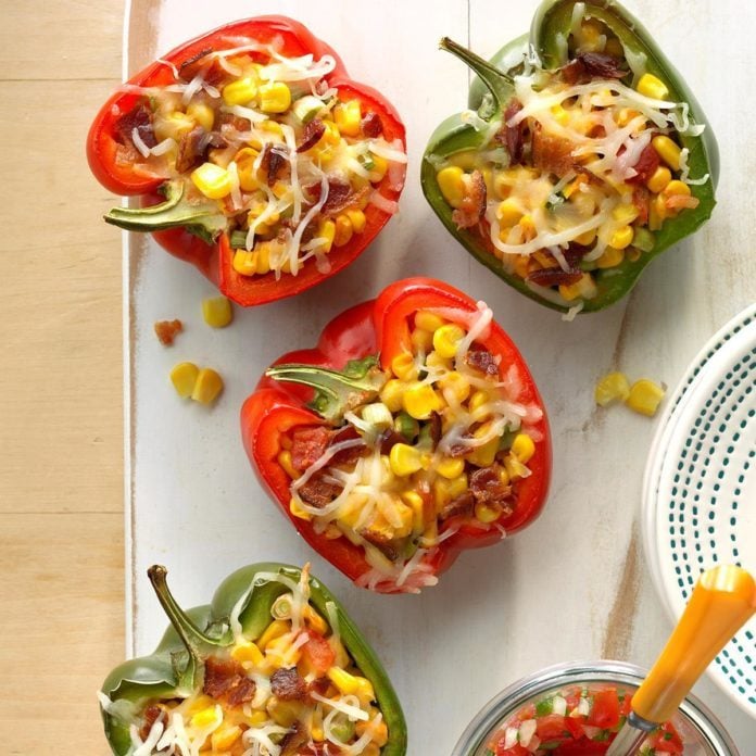 Bacon-Corn Stuffed Peppers