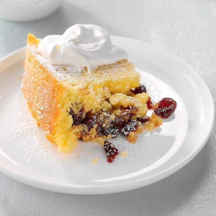 Cranberry-Almond Cornmeal Cake