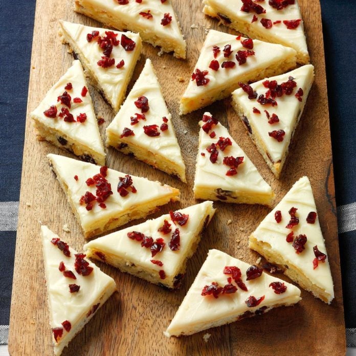 Cranberry Bars with Cream Cheese Frosting