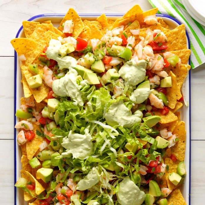 Fresh Shrimp and Avocado Nachos