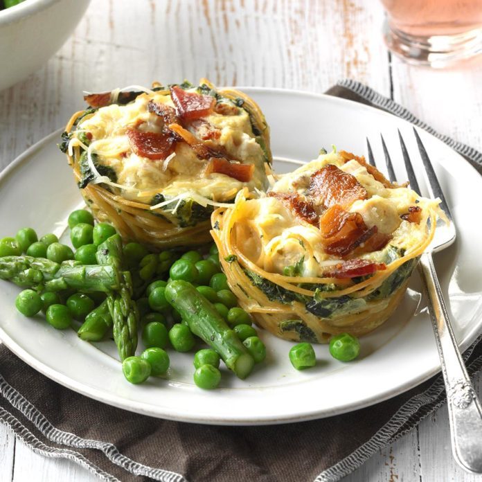 Loaded Chicken Carbonara Cups