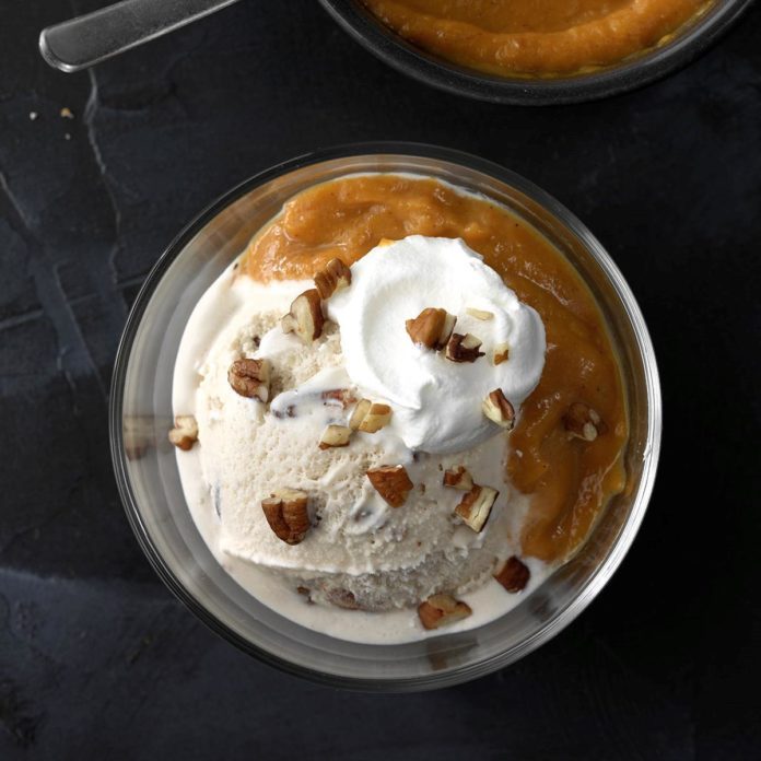 Pumpkin Pecan Sundaes