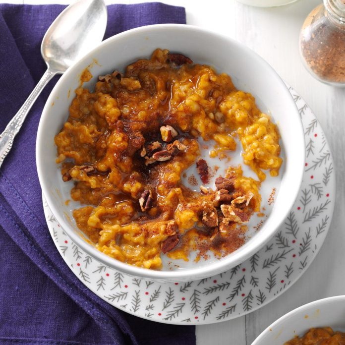 Breakfast: Pumpkin Spice Oatmeal