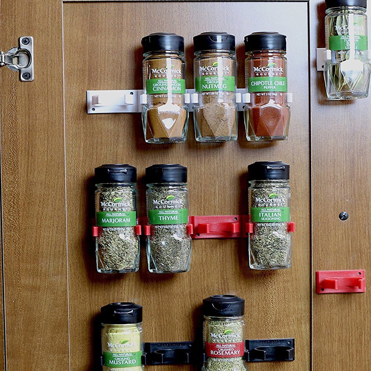 spice rack on door