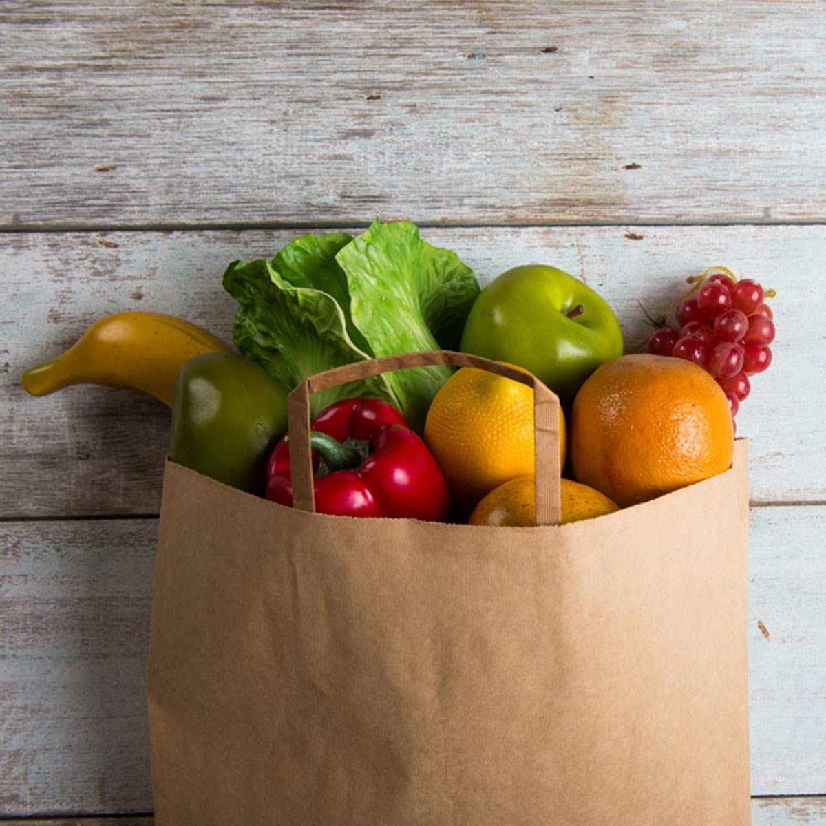 bag of fresh groceries