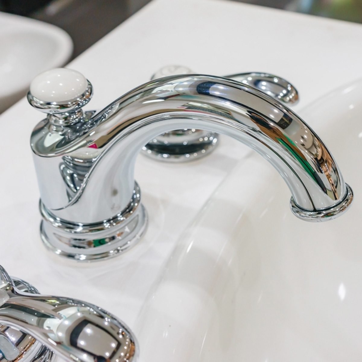 Chrome bathroom faucet. Bathroom water tap. Modern faucet. Bathroom interior. Modern design. Luxury faucet. Modern water tap. Chrome faucet; Shutterstock ID 714816445; Job (TFH, TOH, RD, BNB, CWM, CM): Taste of Home