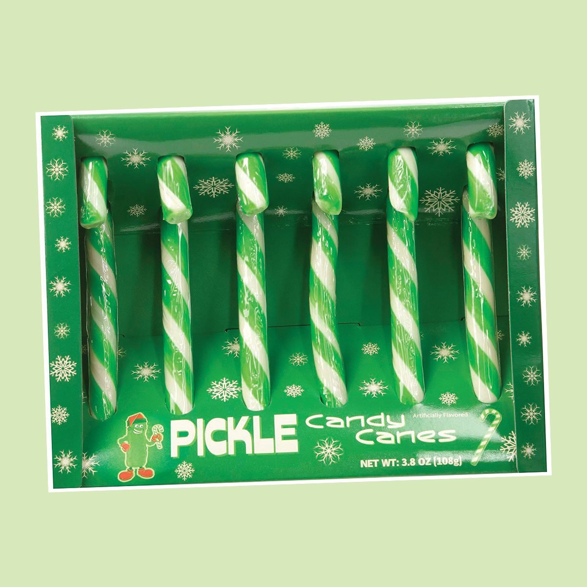 Fancy Pickle flavored Candy Canes, 3.8 OZ