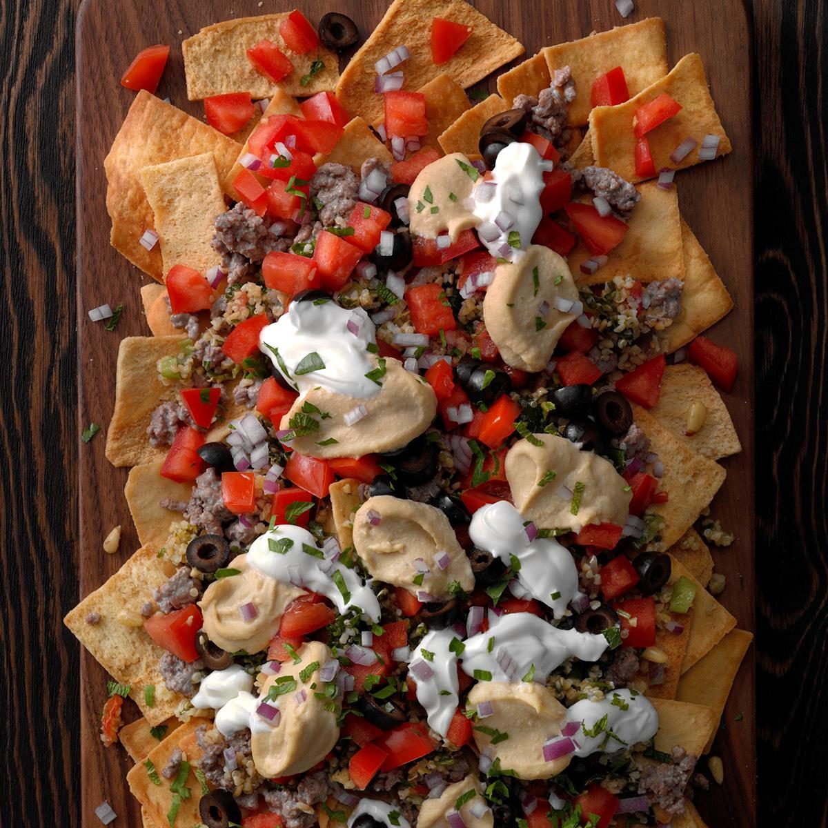 Mediterranean Hummus Nachos